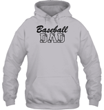Baseball Dad Shirt Unisex Heavyweight Pullover Hoodie With Baseball Stripes