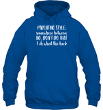 Parenting Syle: Somewhere Between No, Don't Do That & Oh What The Heck Family Shirt Unisex Heavyweight Pullover Hoodie