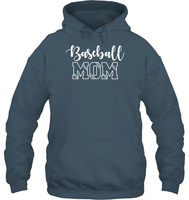 Baseball Mom Shirt Unisex Heavyweight Pullover Hoodie With Baseball Stripes