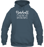 Baseball Mom Shirt Unisex Heavyweight Pullover Hoodie With Baseball Stripes