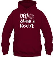Red White And Booze 4th Of July Shirt Unisex Heavyweight Pullover Hoodie