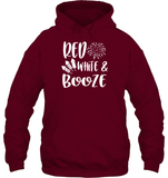 Red White And Booze 4th Of July Shirt Unisex Heavyweight Pullover Hoodie
