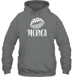 Merica Lips 4th Of July Shirt Unisex Heavyweight Pullover Hoodie