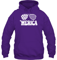 Retro Merica Sunglasses 4th Of July Shirt Unisex Heavyweight Pullover Hoodie
