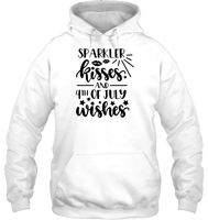 Sparkler Kisses 4th Of July Shirt Unisex Heavyweight Pullover Hoodie