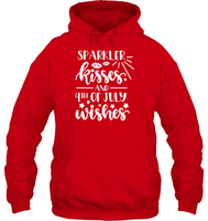 Sparkler Kisses 4th Of July Shirt Unisex Heavyweight Pullover Hoodie