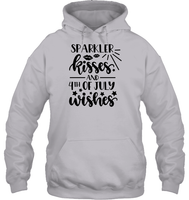 Sparkler Kisses 4th Of July Shirt Unisex Heavyweight Pullover Hoodie