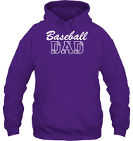 Baseball Dad Shirt Unisex Heavyweight Pullover Hoodie With Baseball Stripes