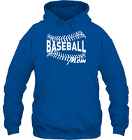 Baseball Mom Shirt Unisex Heavyweight Pullover Hoodie With Baseball Stripes
