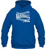 Baseball Mom Shirt Unisex Heavyweight Pullover Hoodie With Baseball Stripes