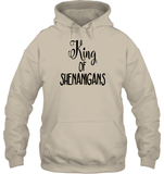 King of Shenanigans St Patrick's Day Shirt Unisex Heavyweight Pullover Hoodie