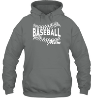 Baseball Mom Shirt Unisex Heavyweight Pullover Hoodie With Baseball Stripes