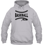 Baseball Mom Shirt Unisex Heavyweight Pullover Hoodie With Baseball Stripes