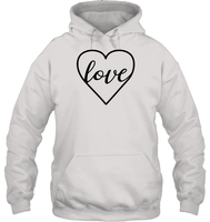 Love In Heart Valentine's Day Unisex Heavyweight Pullover Hoodie