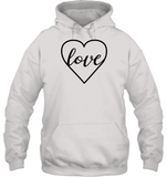 Love In Heart Valentine's Day Unisex Heavyweight Pullover Hoodie
