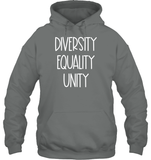 Diversity Equality Unity Shirt Unisex Heavyweight Pullover Hoodie