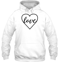 Love In Heart Valentine's Day Unisex Heavyweight Pullover Hoodie