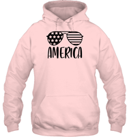 America Sunglasses 4th Of July Shirt Unisex Heavyweight Pullover Hoodie