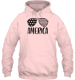 America Sunglasses 4th Of July Shirt Unisex Heavyweight Pullover Hoodie