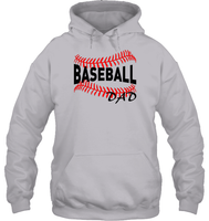 Baseball Dad Shirt, Long Sleeve, Hoodie, and Sweatshirt With Baseball Stripes