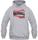 Baseball Dad Shirt, Long Sleeve, Hoodie, and Sweatshirt With Baseball Stripes