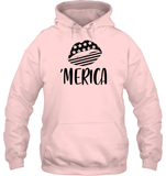 Merica Lips 4th Of July Shirt Unisex Heavyweight Pullover Hoodie