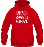Red White And Booze 4th Of July Shirt Unisex Heavyweight Pullover Hoodie