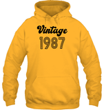 1987 Retro Vintage Birth Year Blast Unisex Heavyweight Pullover Hoodie