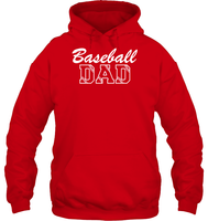 Baseball Dad Shirt Unisex Heavyweight Pullover Hoodie With Baseball Stripes