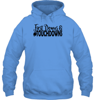 First Downs & Touchdowns Shirt - Score Big in Style! Unisex Heavyweight Pullover Hoodie