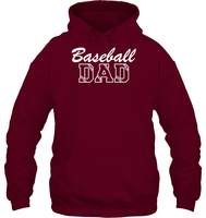Baseball Dad Shirt Unisex Heavyweight Pullover Hoodie With Baseball Stripes