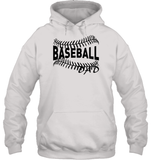 Baseball Dad Shirt Unisex Heavyweight Pullover Hoodie With Baseball Stripes