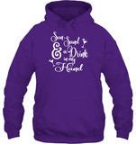 Sun Sand & A Drink In My Hand Bachelorette Shirt For Women Unisex Heavyweight Pullover Hoodie