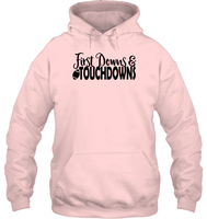 First Downs & Touchdowns Shirt - Score Big in Style! Unisex Heavyweight Pullover Hoodie