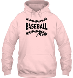 Baseball Mom Shirt Unisex Heavyweight Pullover Hoodie With Baseball Stripes