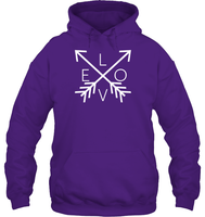 Love With Arrows Valentine's Day Unisex Heavyweight Pullover Hoodie