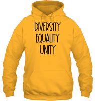 Diversity Equality Unity Shirt Unisex Heavyweight Pullover Hoodie