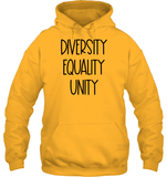 Diversity Equality Unity Shirt Unisex Heavyweight Pullover Hoodie