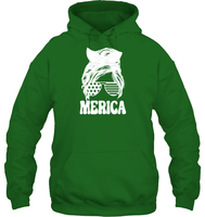 Merica Mom Bun 4th Of July Shirt Unisex Heavyweight Pullover Hoodie