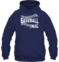 Baseball Mom Shirt Unisex Heavyweight Pullover Hoodie With Baseball Stripes
