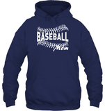 Baseball Mom Shirt Unisex Heavyweight Pullover Hoodie With Baseball Stripes