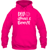 Red White And Booze 4th Of July Shirt Unisex Heavyweight Pullover Hoodie