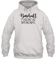 Baseball Mom Shirt Unisex Heavyweight Pullover Hoodie With Baseball Stripes