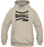 Baseball Mom Shirt Unisex Heavyweight Pullover Hoodie With Baseball Stripes