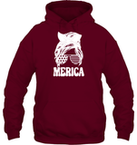 Merica Mom Bun 4th Of July Shirt Unisex Heavyweight Pullover Hoodie