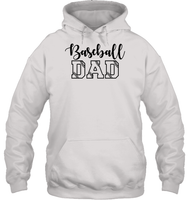 Baseball Dad Shirt Unisex Heavyweight Pullover Hoodie With Baseball Stripes