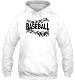 Baseball Dad Shirt Unisex Heavyweight Pullover Hoodie With Baseball Stripes