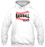 Baseball Dad Shirt, Long Sleeve, Hoodie, and Sweatshirt With Baseball Stripes