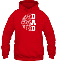 Cheer Dad With Pom Pom Unisex Heavyweight Pullover Hoodie