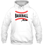 Baseball Mom Shirt, Long Sleeve, Hoodie, and Sweatshirt With Baseball Stripes